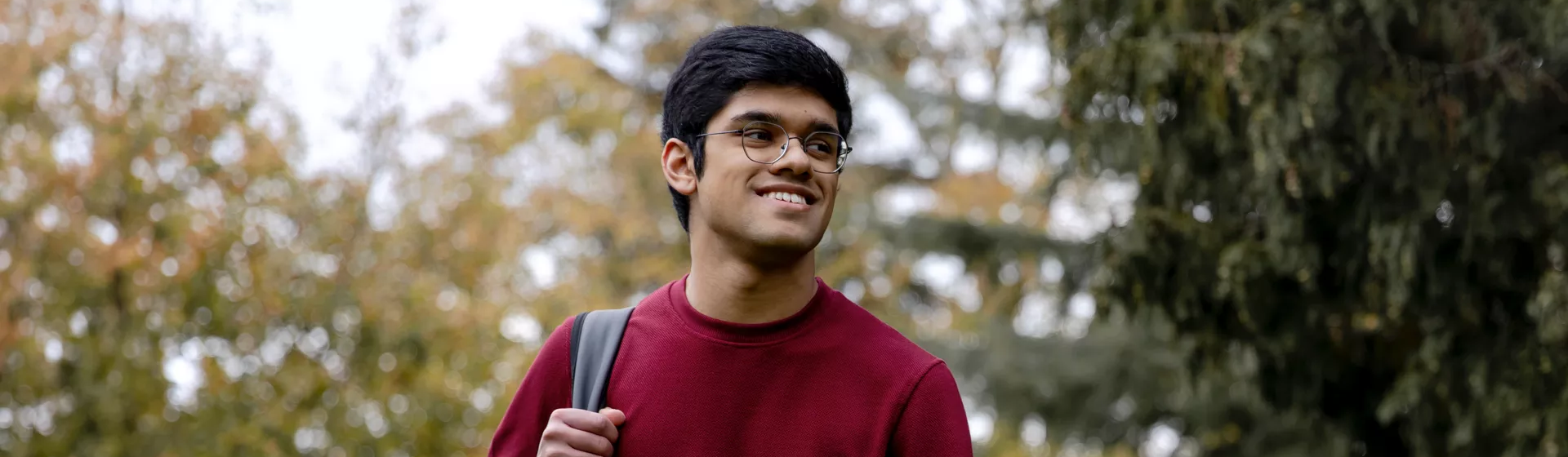 Male student in College grounds